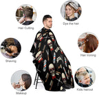 Salon Haircut Capes Cool Funny Skull Tools Vintage Barber Shop Hair Dress Apron Cloak, Adjustable Hairdresser Apron for Hairstylists, Easy Clean