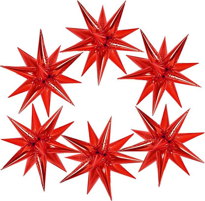 72 Pcs Star Balloons Foil Explosion Balloons Magic 12 Point Star Cone Balloon by Unknown