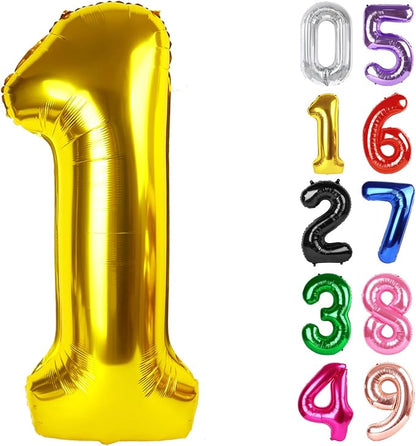 Gold Number 1 Balloon 40 Inch, 1st Birthday Party Decorations Men Women | Foil by IWERP