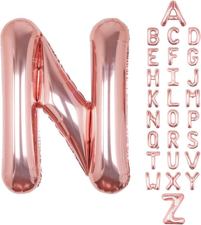 Letter Balloons Rose Gold 40 Inch N Large Big Foil Mylar Balloon | by Unknown