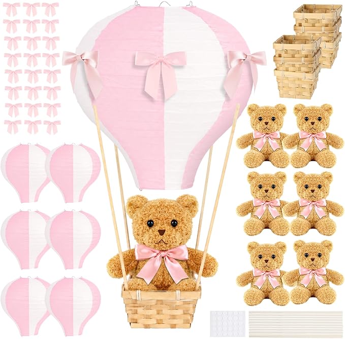 6 Sets Bear Hot Air Balloon Decorations Table Centerpieces by ACMEE