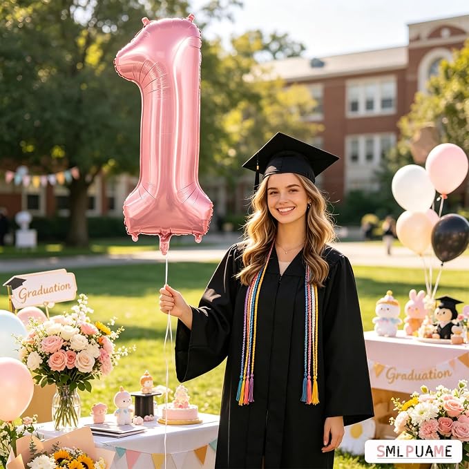 Pastel Pink 9 Balloons, 40 Inch Large Light Pink Foil Number Balloons 0-10 - Image 5