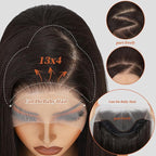 Synthetic Lace Front Wigs Pre Plucked Highlight Brown Mix Black 26 Inch Long Wavy 100% Futura Premium 13x4 HD Lace Wigs For Black Women Ready to Wear Beginner Friendly Daily Party Use