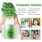 Ultikare Green Hair Color for Kids - Instant Mud Cream Gel Wax, 3.4 Fl Oz, Christmas Girl Gifts, Party, Cosplay DIY, Children's Day