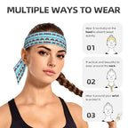 Boys Girls Sports Sweatbands, Multi Style Elastic Hair Band for Yoga Workout Shower, Cool Toy Tractor Pattern Headwear Head Accessories