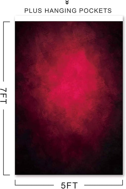 5X7ft Abstract Red Portrait Photography Backdrops - Image 3