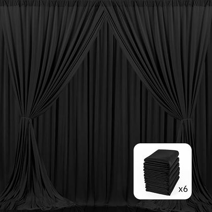 6 Panels Black Backdrop Curtain - Image 2