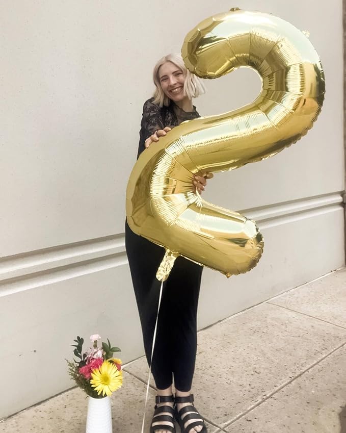 Light Gold Number 9 Balloon 40 Inch, 9th Birthday Decorations Men Women | Foil - Image 8