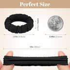 WantGor Hair Ties, Women 10PCS Hair Bands No Damage Elastic Scrunchies Seamless Ponytail Holders Hair Accessories Head Bands for Women's Thick Thin Hair (Black)