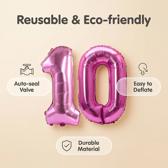 YPSelected 32 Inch Large Foil Helium Number Balloon Birthday Wedding Party 0-9 - Image 5