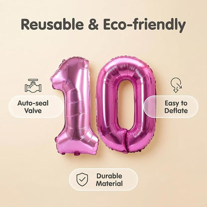 YPSelected 32 Inch Large Foil Helium Number Balloon Birthday Wedding Party 0-9 - Image 5