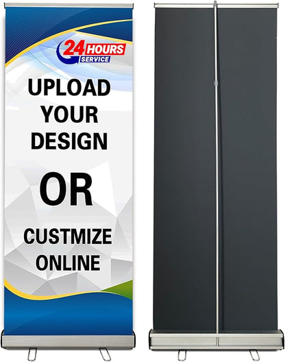Custom Retractable Banner，with Heavy Duty Frame and Travel case ，Anti-curl by NYHMSignSupply