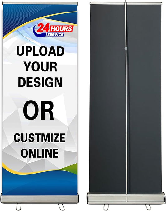 Custom Retractable Banner，with Heavy Duty Frame and Travel case ，Anti-curl by NYHMSignSupply
