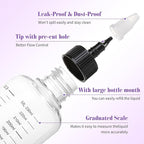 2Pcs Applicator Bottle for Hair, 8.5oz Twist Top Squeeze Oil bottles, Plastic Hair Color Bottle Dispenser Container for Scalp Root Dye Container with Clear Graduated Scale