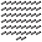 50 Pcs Double Grip Hair Clips Metal Snap Clips Women Barrettes for Hair Making, Salon Supplies(Black)