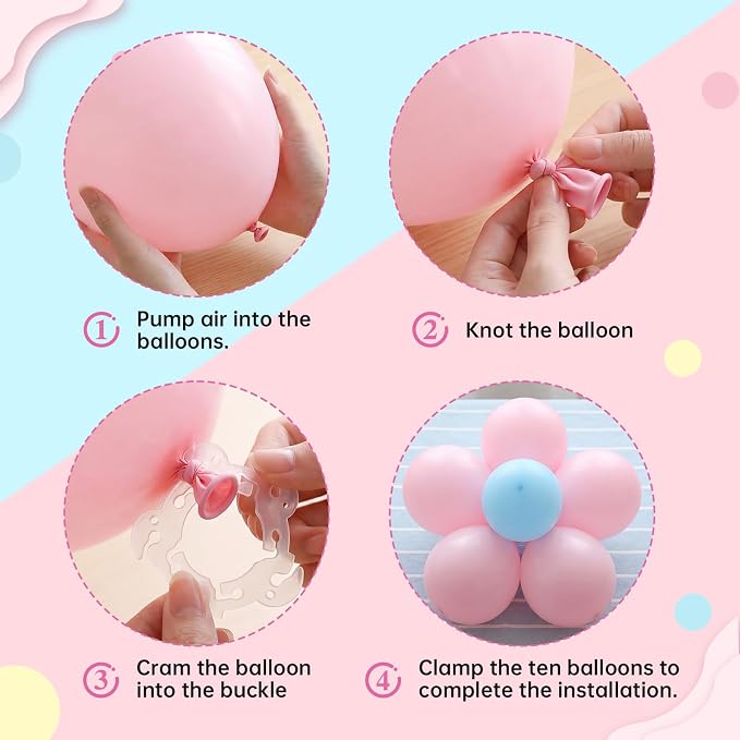 500 Pcs Plastic Balloon Clips Bulk, Reusable Balloon Clips - Image 3