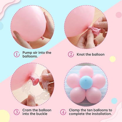 500 Pcs Plastic Balloon Clips Bulk, Reusable Balloon Clips - Image 3