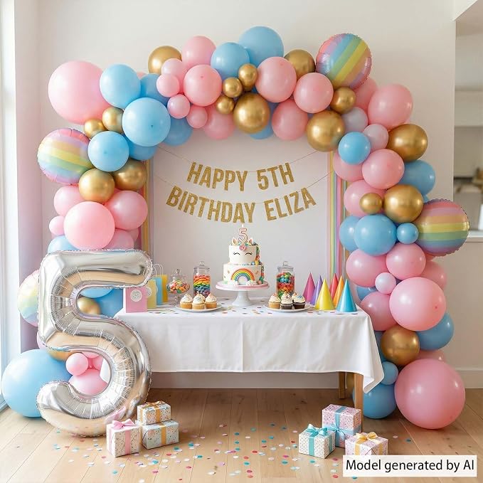 Silver Number 5 Balloon 40 Inch, Sleek Metallic Foil - Image 6