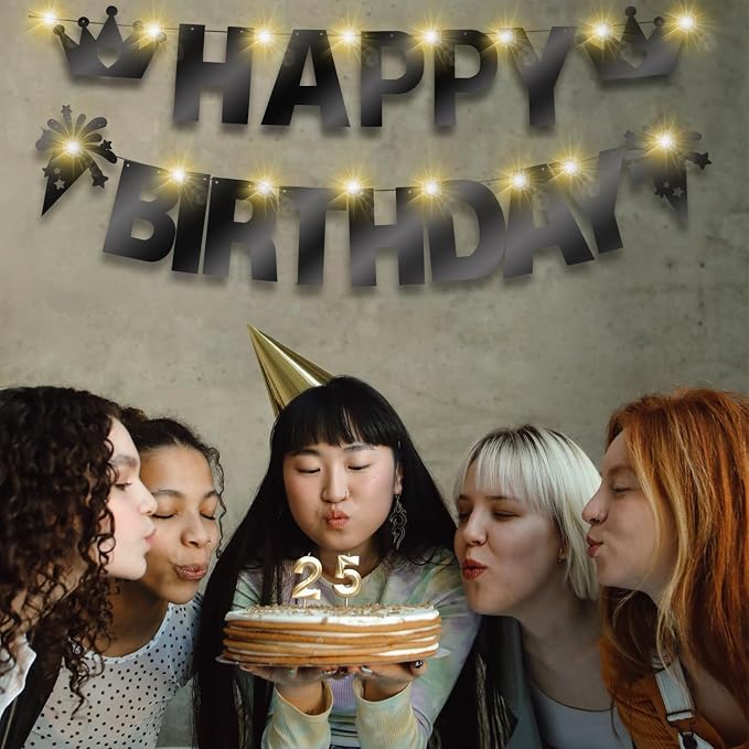 129Pcs Glitter Customizable Banner Kit DIY Custom Letter DIY Happy Birthday - Image 4