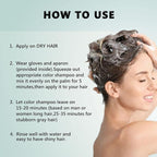 Instant Black Hair Shampoo for Gray Hair - Herbal Black Hair Dye Shampoo 3 in 1 for Women & Men,16.90 Fl Oz Black Hair Dye, Long lasting Black Shampoo, Champu Para Canas & Shampoo Para Canas(Black)