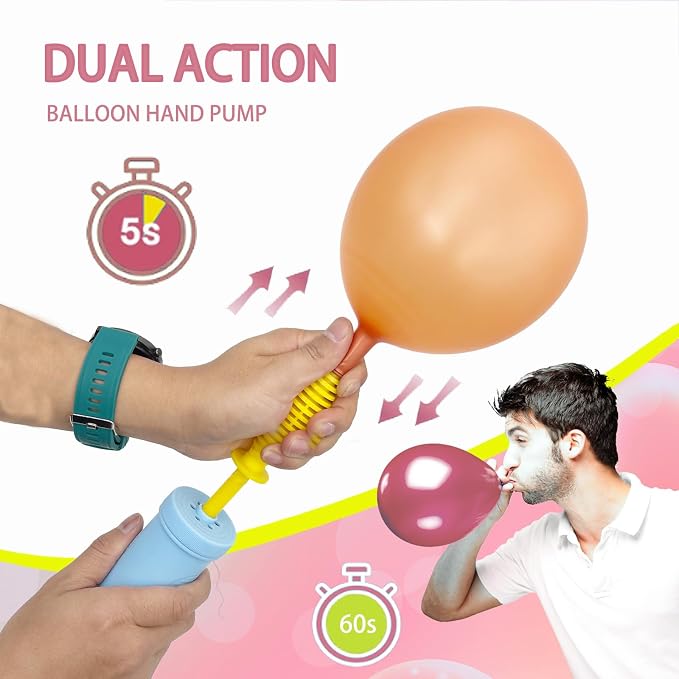Balloon Hand Pump, Balloon Pump Hand Two-Way Dual Action, Air Pump - Image 4