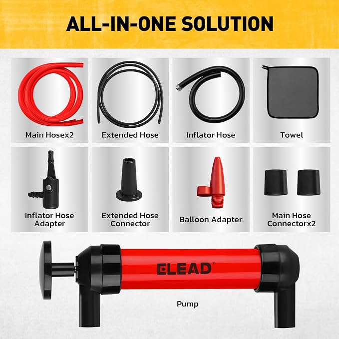 Fluid Transfer Siphon Pump for Gasoline, Fuel Oil Siphon Pumps, Balloon Adapter - Image 3