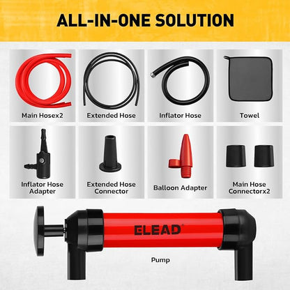 Fluid Transfer Siphon Pump for Gasoline, Fuel Oil Siphon Pumps, Balloon Adapter - Image 3