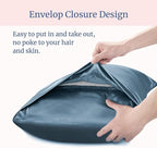 BEDELITE Satin Pillowcase for Hair and Skin, Super Soft and Cooling Similar to Silk Pillow Cases 2 Pack with Envelope Closure, Gift for Women Men(20"x26" Standard Size, Bluesteel)