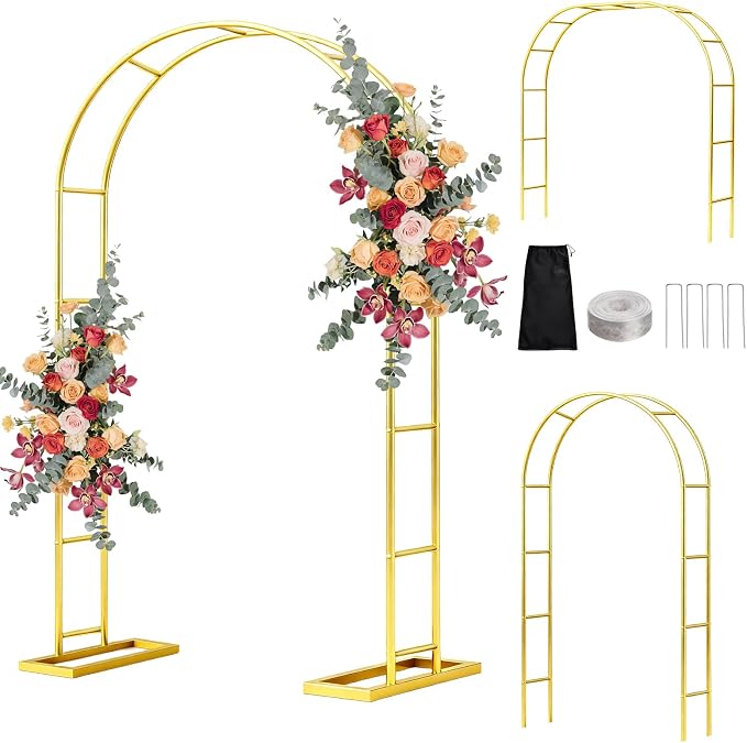 6.6FTx3.5FT Arch Backdrop Stand, Wide Arbors and Arches Trellis by DEVISEFUN