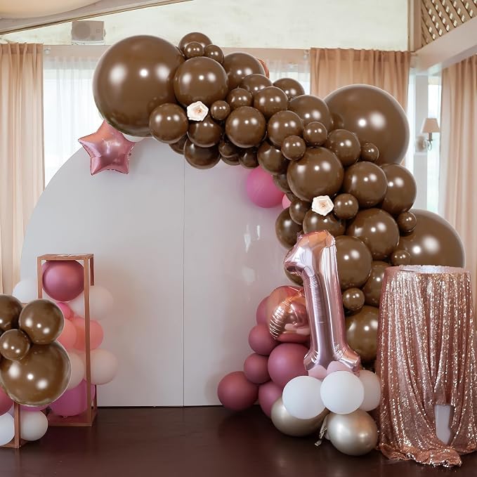 104pcs Dark Brown Balloon Garland Arch Kit Different Sizes 18/12/10/5 Inch | - Image 7