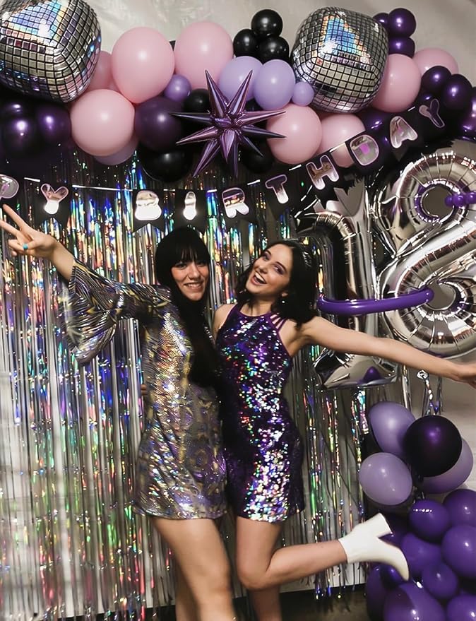 Pink and Purple Balloon Arch Garland Kit, Trendy Music Birthday Decorations - Image 6