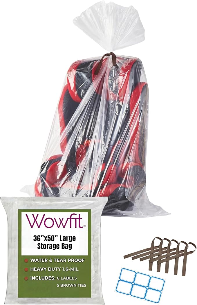 Wowfit Large Storage Bags for Car Seat & Bedding, 5 CT, 1.6 Mil | by Wowfit