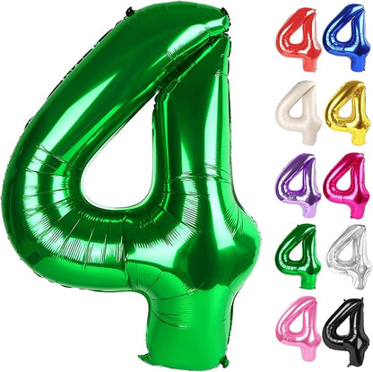 Green Number 4 Balloon 40 Inch by IWERP