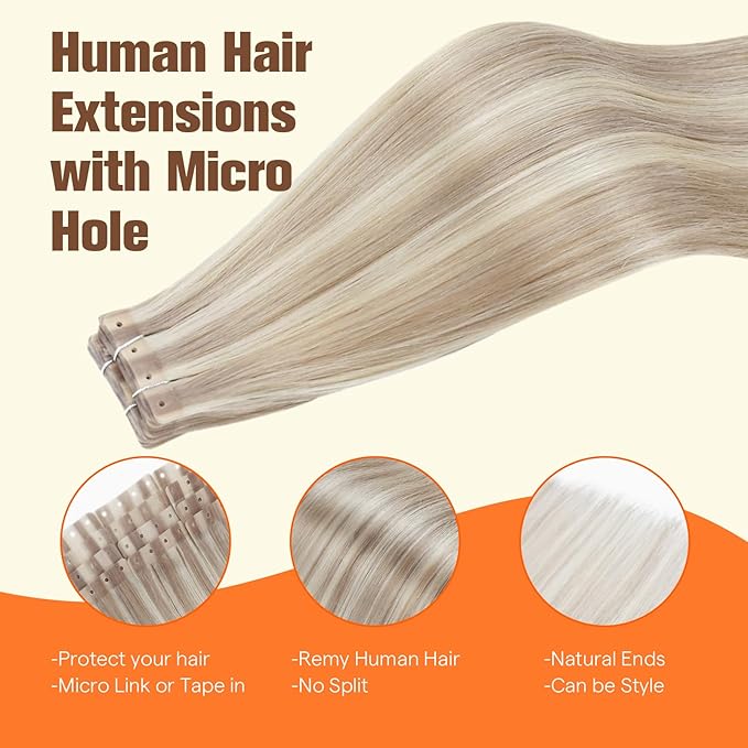 Full Shine Blonde Tape in Hair Extensions 18 Ash Blonde 613 Highlight Blonde 24Inch Invisible Tape in Extensions Glueless Seamless 20PCS 50G Skin Weft Tape Extensions Human Hair Remy Hair
