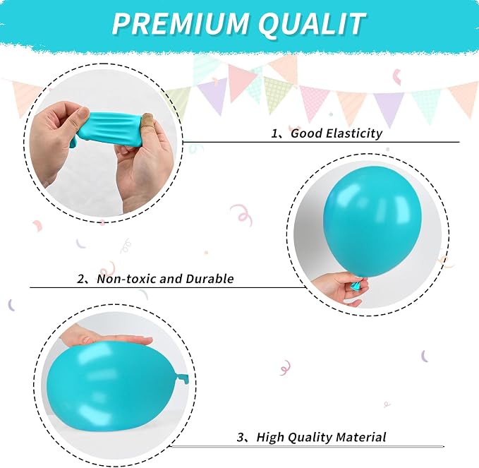 Pink Blue Purple Balloons, Hot Pink Metallic Purple Teal Blue Balloon - Image 9
