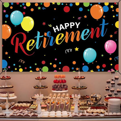 Happy Retirement Party Decorations, Backdrop Banner, Yard Sign, Photo Booth - Image 5