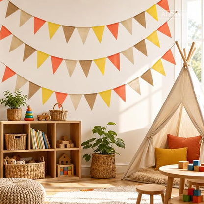 G2PLUS Fall Banner, Pennant Banner and Triangle Flag Bunting, Farmhouse Style - Image 4