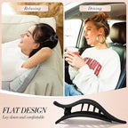Obeoby 6 Pcs Flat Hair Clips for Women, 3 Types French Flat Claw Clips Hair Accessories Large Medium Barrettes Flowers Duckbill Stocking Stuffers Christmas Gifts (Coffee, Black)