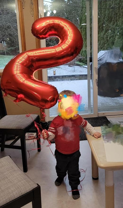 Number Balloons 2 Balloon 40 inch Red - Image 3