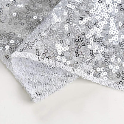 8ft x 8ft Silver Sequin Backdrop CurtainBackdrop - Image 8