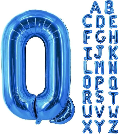 Letter Balloons 40 Inch Blue Giant Alphabet Balloons Letter Q | Foil Mylar Big by YUNSHANGMO
