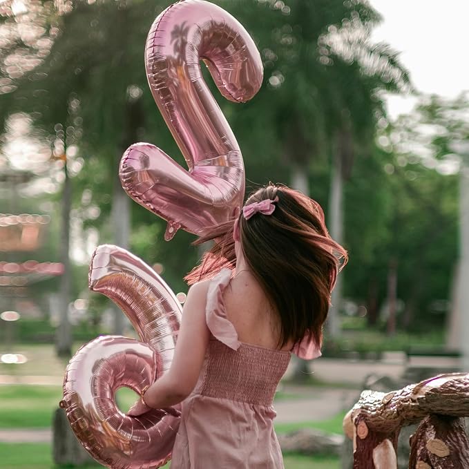 40 Inch Pink Number 9 Foil Balloon - Image 8