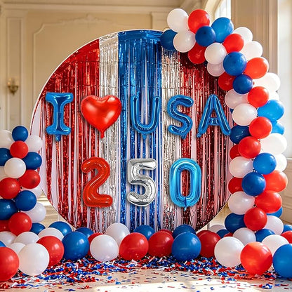 8Pcs 4th of July Decorations, USA 250 Foil Letter Balloons - Image 6