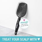 Conair Scalp Care Detangling hairbrush - Curly Hair Brush - Scalp Massager - hairbrushes for women & men - detangler for all lengths and types - can use wet or dry - Black Onyx