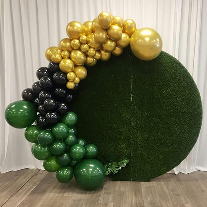 Black Gold Green Balloons 60 Pcs Dark Green White Black Metallic Gold Balloons - Image 8