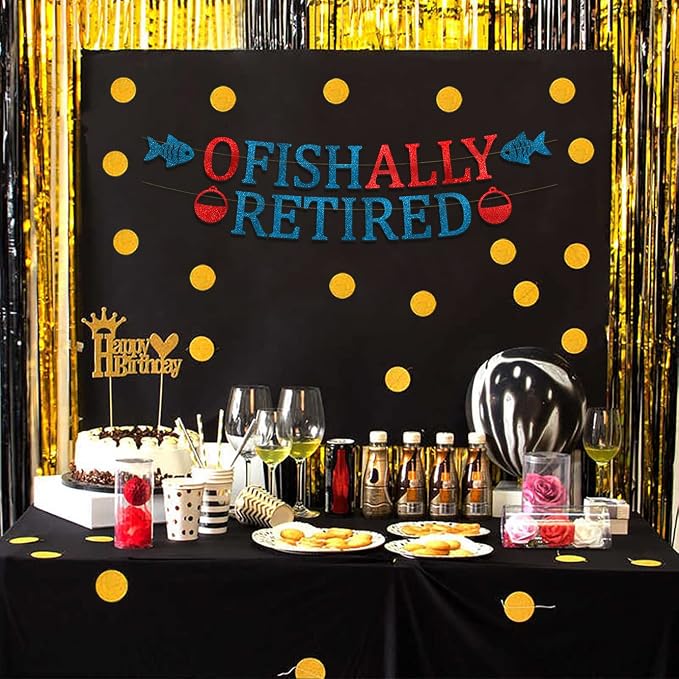 Pre-Strung Ofishally Retired Glitter Banner - Image 6
