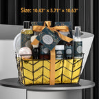 Fathers day gift baskets Birthday Day Gifts for Him Spa Gift Basket for Men, Body Wash, 13pcs Sandalwood Oak Moss Bath and Beard Kit for Men with Beard Brush, Christmas Gifts Spa Kits for Man dad