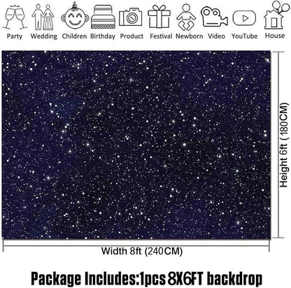 HQM 8x6FT Soft Fabric/Polyester Backdrop Night Sky Star Universe Space Starry - Image 6