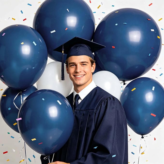18 Inch Navy Blue Balloons 12 Pack Big Balloons Thick Large Latex Balloon Dark - Image 3