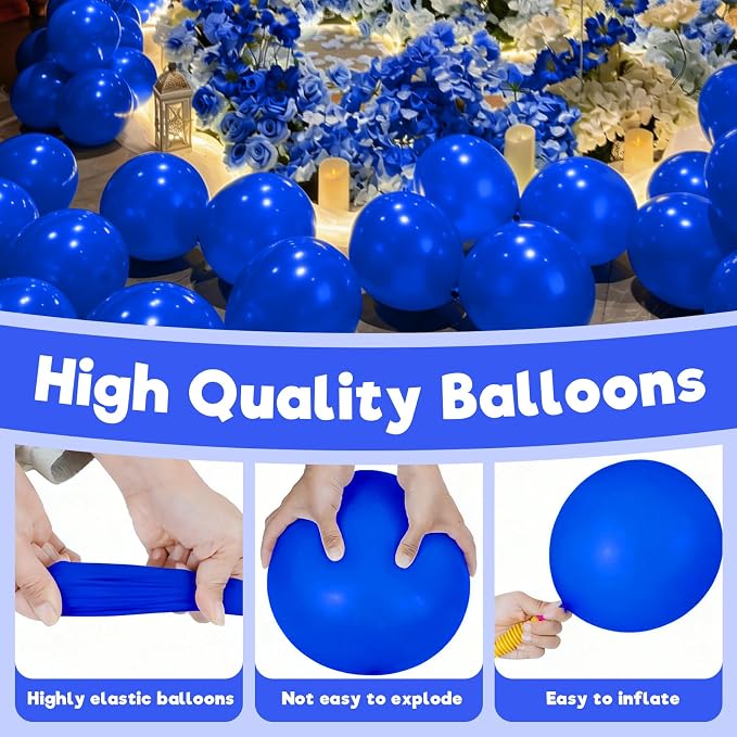 Blue Balloons Blue Birthday Decorations - Image 3